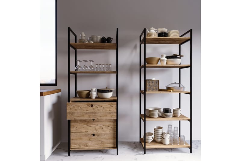 Seinähylly Kayran 180x40 cm - Tummanruskea - Säilytys - Hylly - Seinähylly