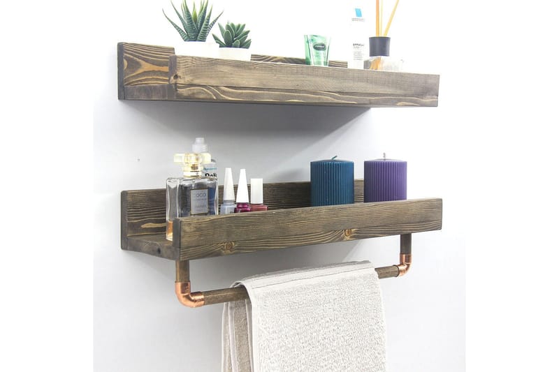 Seinähylly Khalili 50 cm - Pähkinä - Säilytys - Hylly - Seinähylly