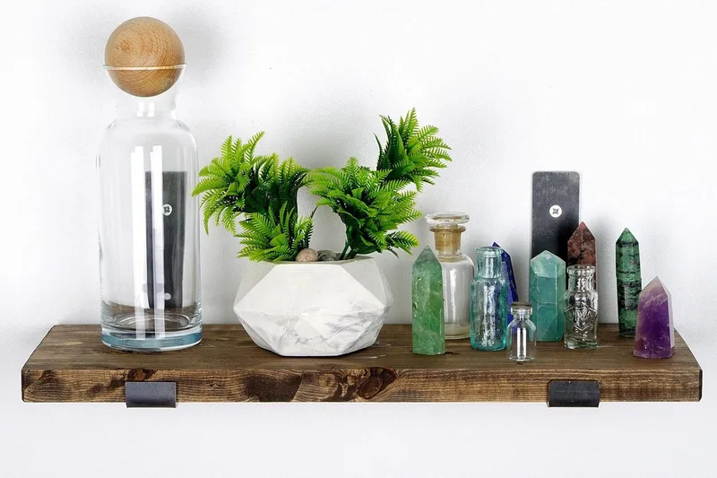 Seinähylly Kingsholme 40 cm - Musta/Pähkinä - Säilytys - Hylly - Seinähylly