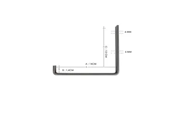 Seinähylly Kingsholme 40 cm - Musta/Pähkinä - Säilytys - Hylly - Seinähylly