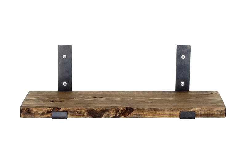 Seinähylly Kingsholme 40 cm - Musta/Pähkinä - Säilytys - Hylly - Seinähylly