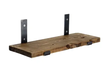 Seinähylly Kingsholme 40 cm - Musta/Pähkinä - Säilytys - Hylly - Seinähylly