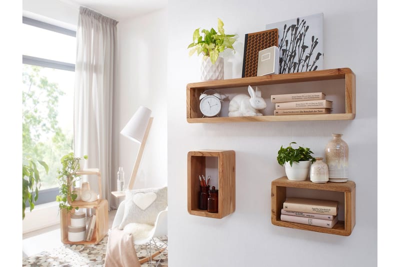 Seinähylly Kohn 3-pak - Puu/Luonnonväri - Säilytys - Hylly - Seinähylly