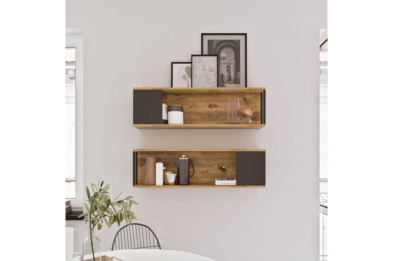 Seinähylly Lannia 22x100 cm - Luonnonväri - Säilytys - Hylly - Seinähylly