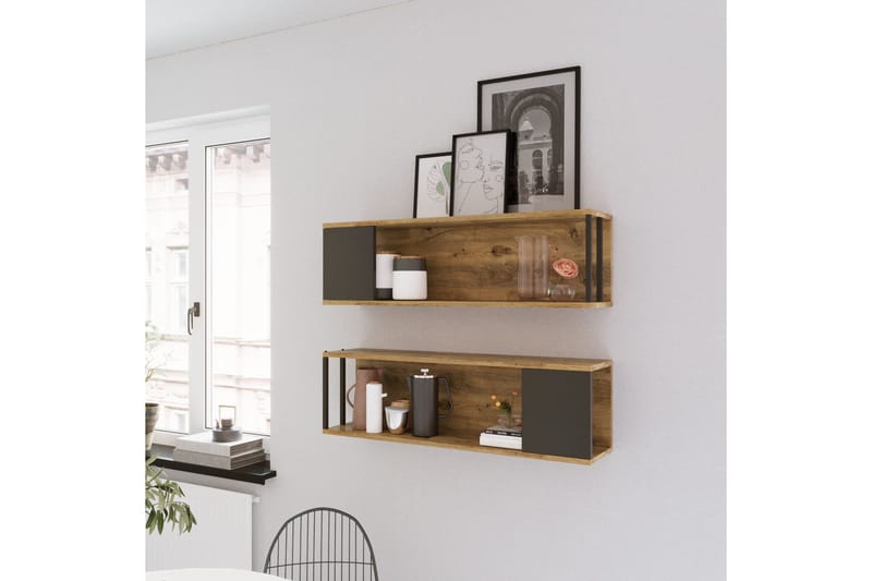 Seinähylly Lannia 22x100 cm - Luonnonväri - Säilytys - Hylly - Seinähylly