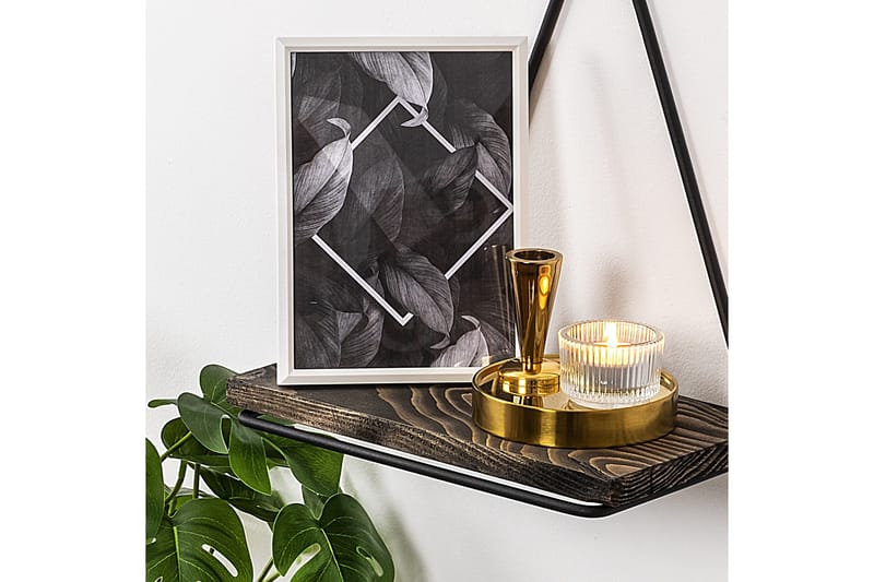 Seinähylly Maishao 15x27 cm - Musta/pähkinä - Säilytys - Hylly - Seinähylly