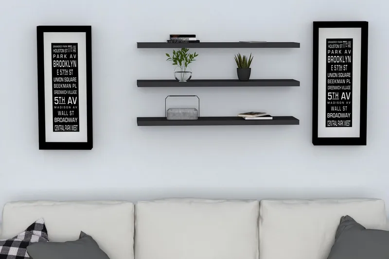 Seinähylly Marincic 2 cm - Antrasiitti - Säilytys - Hylly - Seinähylly