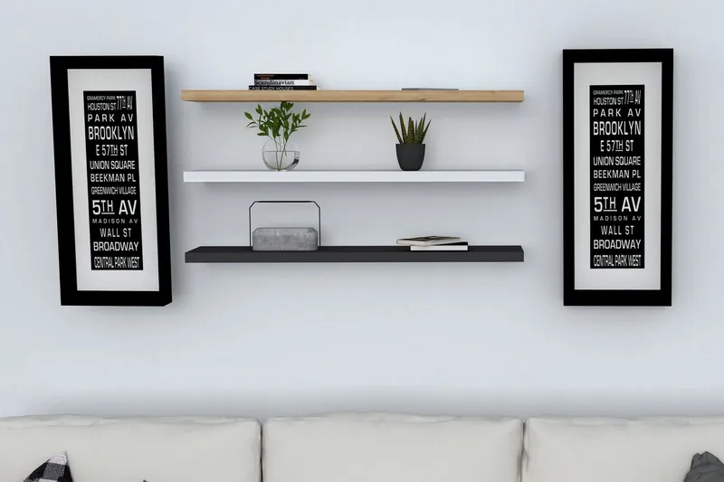 Seinähylly Marincic 2 cm, Sininen/Antrasiitti/Valkoinen