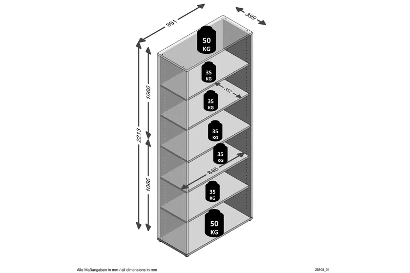 Seinähylly Meaney 89 cm - Ruskea - Säilytys - Hylly - Kirjahylly