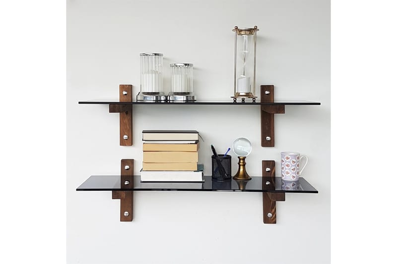 Seinähylly Montagne 85 cm - Pähkinä - Säilytys - Hylly - Seinähylly