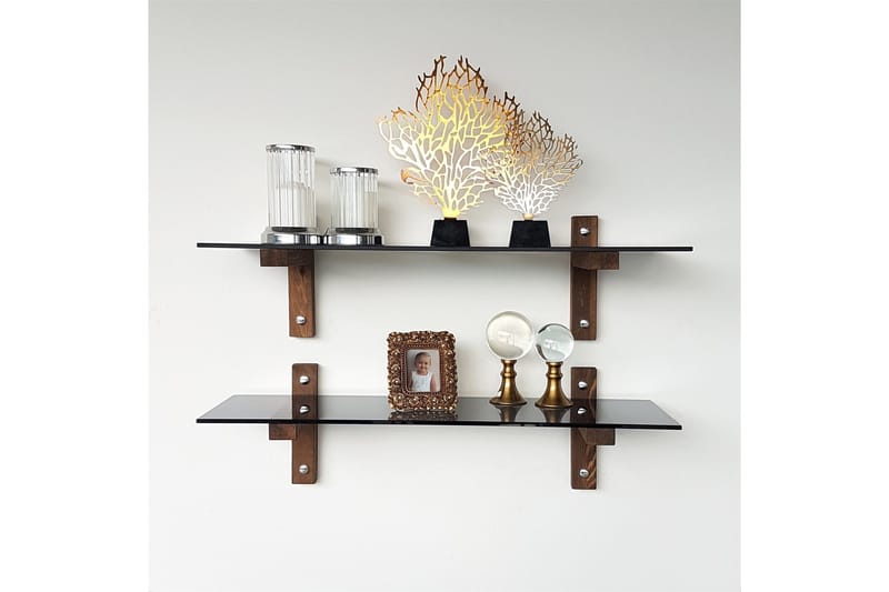 Seinähylly Montagne 85 cm - Pähkinä - Säilytys - Hylly - Seinähylly