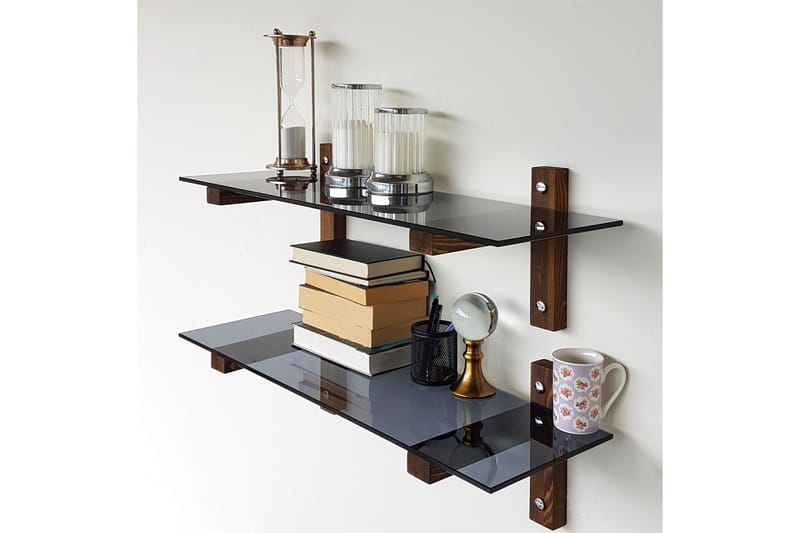 Seinähylly Montagne 85 cm - Pähkinä - Säilytys - Hylly - Seinähylly