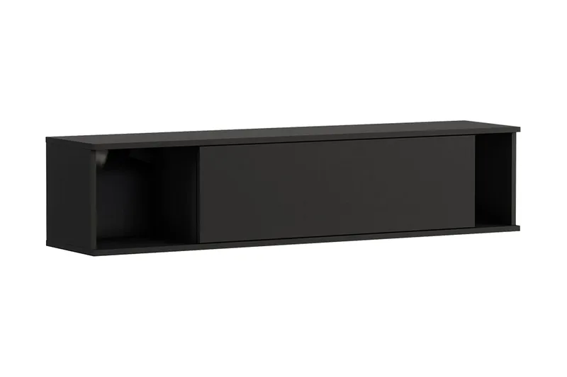 Seinähylly Quertas 135x30x30 cm - Musta - Säilytys - Hylly - Seinähylly