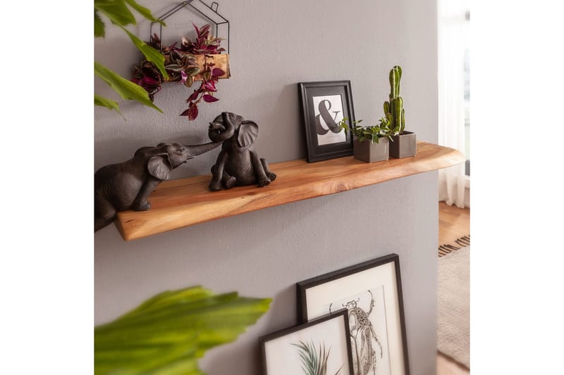 Seinähylly Rong 80x25 cm - Puu/Luonnonväri - Säilytys - Hylly - Seinähylly