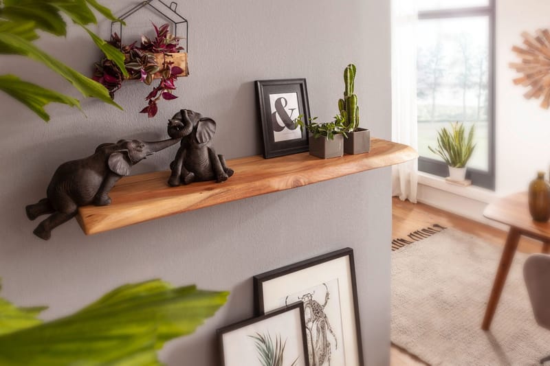 Seinähylly Rong 80x25 cm - Puu/Luonnonväri - Säilytys - Hylly - Seinähylly