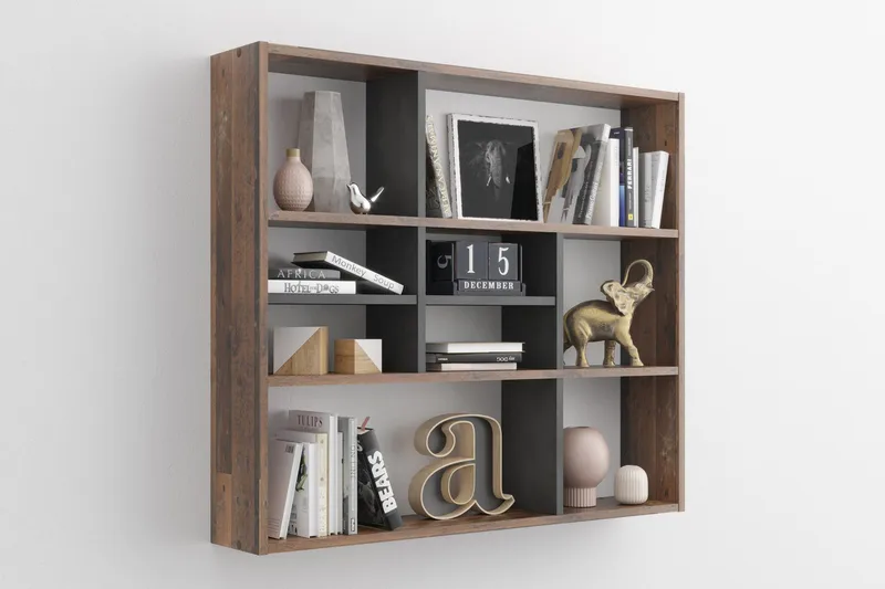 Seinähylly Sainabou 90 cm - Ruskea/Valkoinen - Säilytys - Hylly - Seinähylly