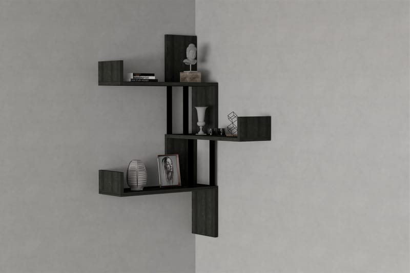 Seinähylly Samn 20x105 cm 3-pak - Antrasiitti - Säilytys - Hylly - Seinähylly