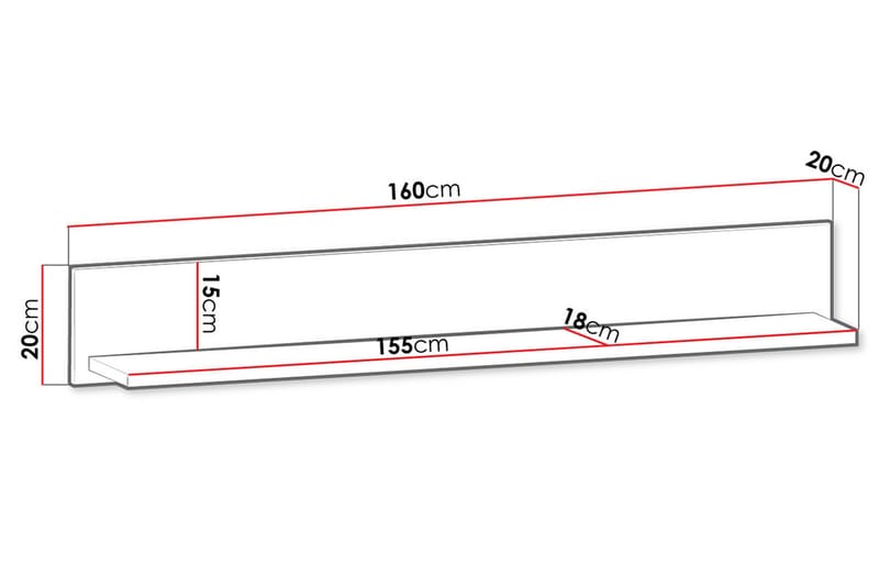 Seinähylly Sederon Valkoinen|Luonnonväri - Säilytys - Hylly - Seinähylly