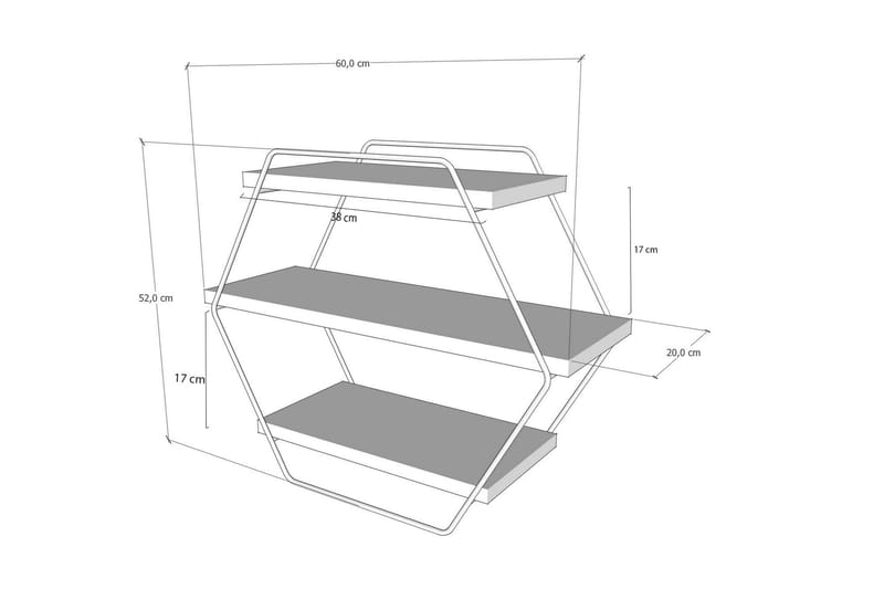 Seinähylly Tatil-seinähylly 60x20 cm Puu/luonnonvärinen - Säilytys - Hylly - Seinähylly