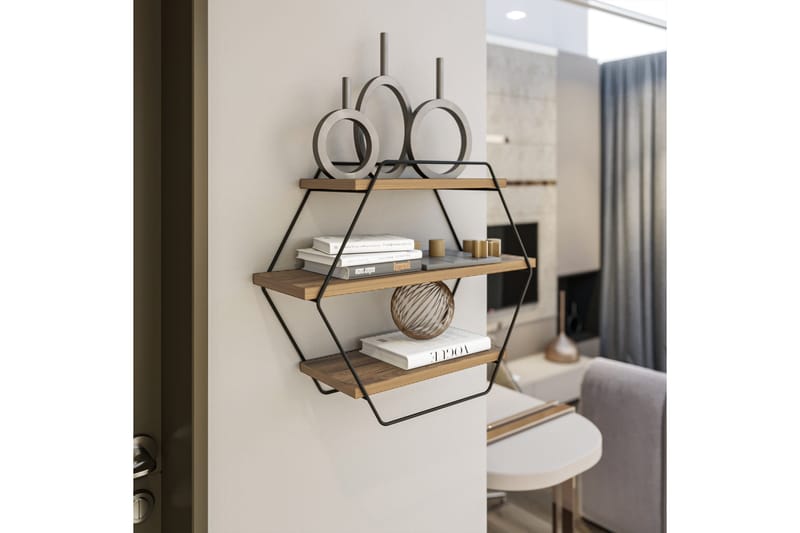 Seinähylly Tatil-seinähylly 60x20 cm Puu/luonnonvärinen - Säilytys - Hylly - Seinähylly