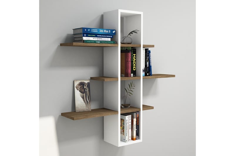 Seinähylly Tyrsberget 101 cm - Ruskea/Valkoinen - Säilytys - Hylly - Seinähylly