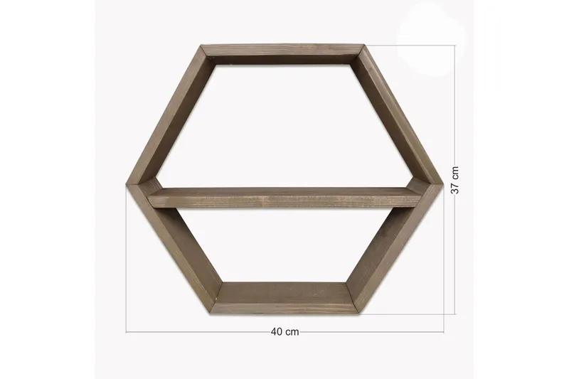 Seinähylly Urgby 40x37 cm - Ruskea - Säilytys - Hylly - Seinähylly