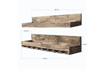 Seinähylly Urgby 90x13 cm - Ruskea - Säilytys - Hylly - Seinähylly