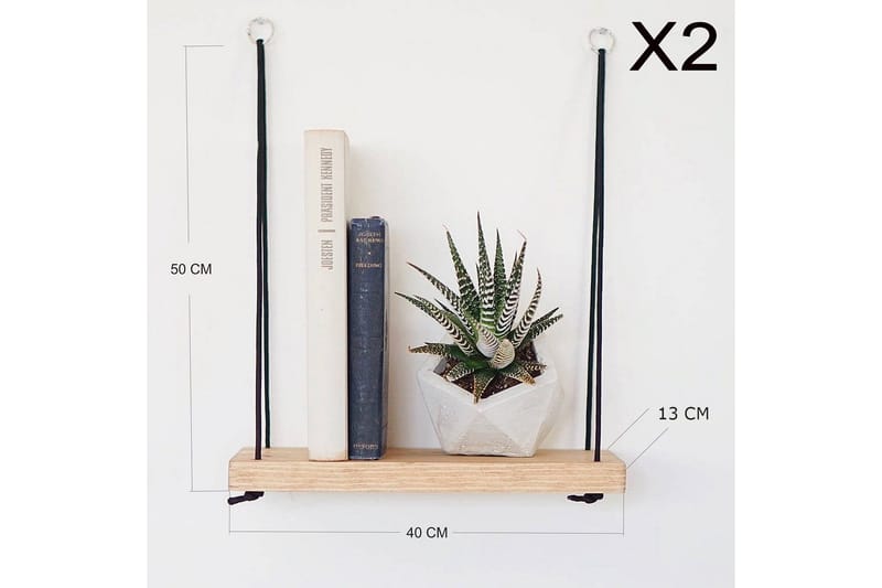 Seinähylly Valid 40 cm - Ruskea - Säilytys - Hylly - Seinähylly