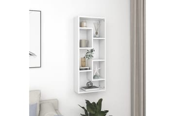 Seinähylly valkoinen 36x16x90 cm lastulevy - Säilytys - Hylly - Seinähylly