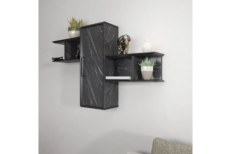 Seinähylly Violaceae 118,6x51,8 cm - Musta - Säilytys - Hylly - Seinähylly