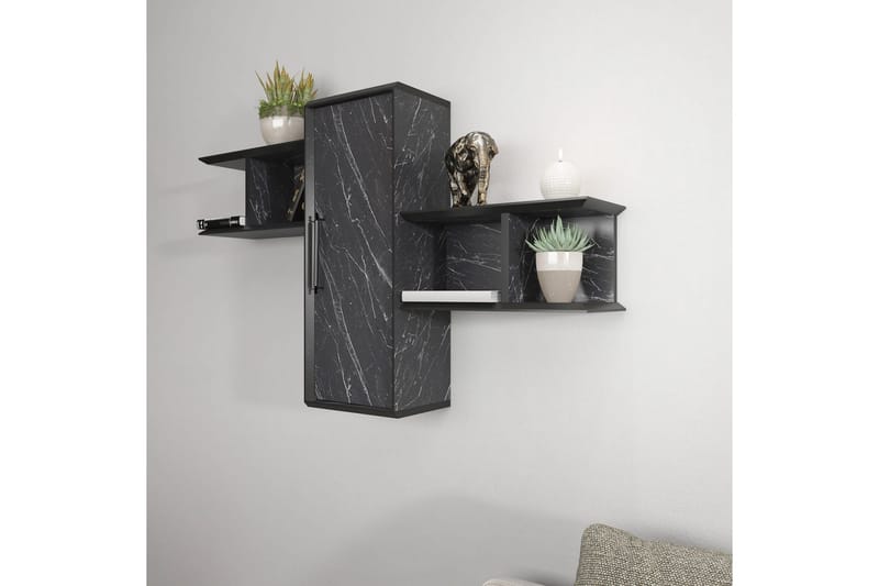 Seinähylly Violaceae 118,6x51,8 cm - Musta - Säilytys - Hylly - Seinähylly