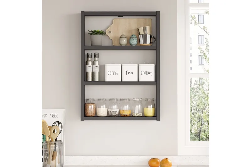 Seinähylly Violaceae 43,2x60 cm - Antrasiitti - Säilytys - Hylly - Seinähylly