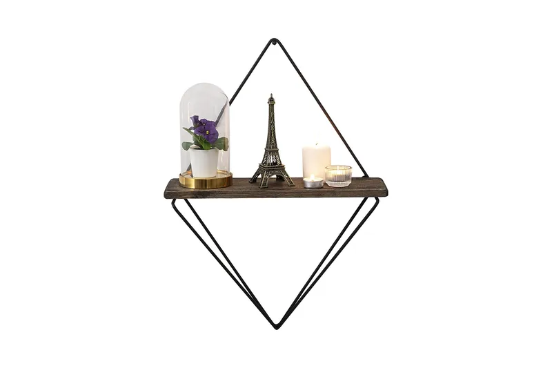 Seinähylly Wijkan 15x27 cm - Musta/pähkinä - Säilytys - Hylly - Seinähylly