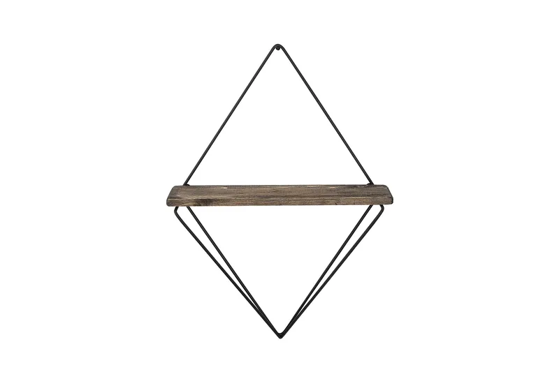 Seinähylly Wijkan 15x27 cm - Musta/pähkinä - Säilytys - Hylly - Seinähylly