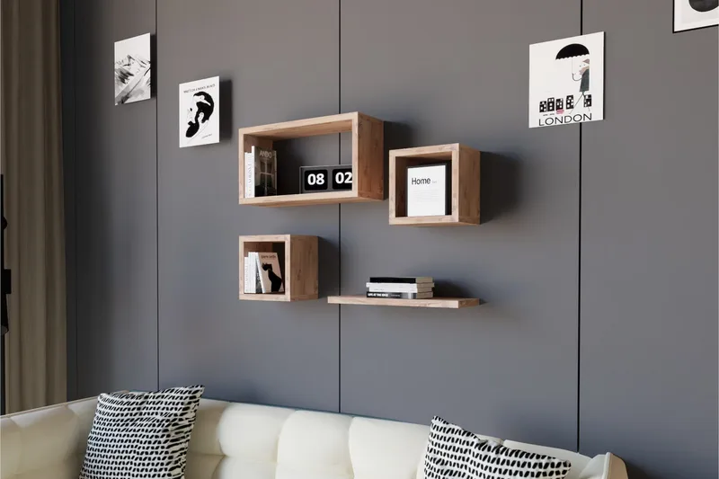 Seinähylly Zakkum 40x44 cm - Vihreä - Säilytys - Hylly - Seinähylly