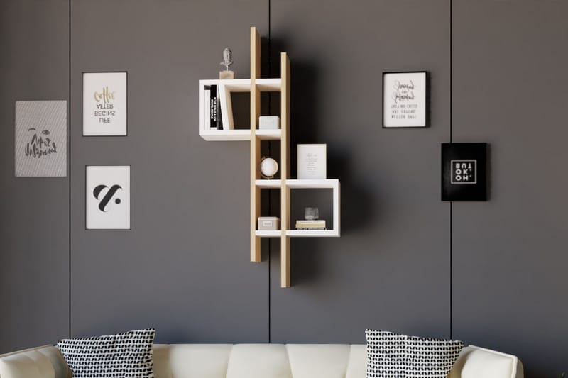 Seinähylly Zakkum 53,8x108 cm - Sininen - Säilytys - Hylly - Seinähylly