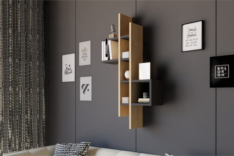 Seinähylly Zakkum 53,8x108 cm - Sininen - Säilytys - Hylly - Seinähylly