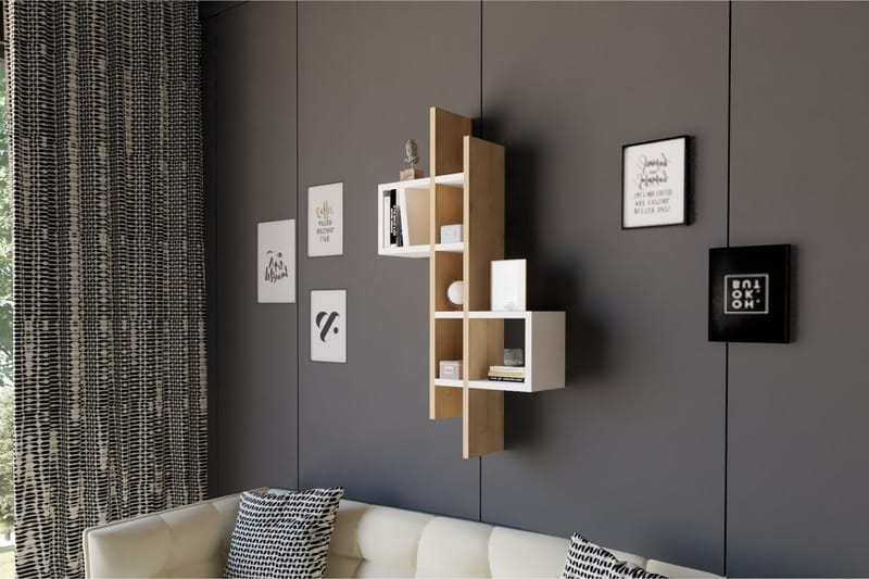 Seinähylly Zakkum 53,8x108 cm - Sininen - Säilytys - Hylly - Seinähylly