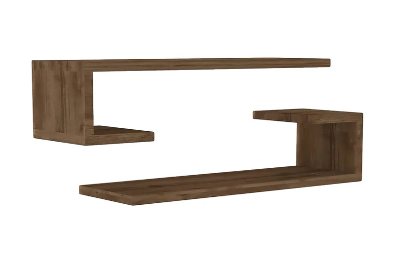 Seinähylly Zakkum 60x15 cm, Ruskea