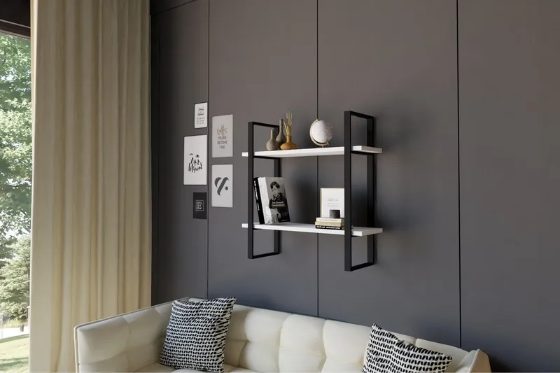 Seinähylly Zakkum 70x70 cm - Valkoinen - Säilytys - Hylly - Seinähylly