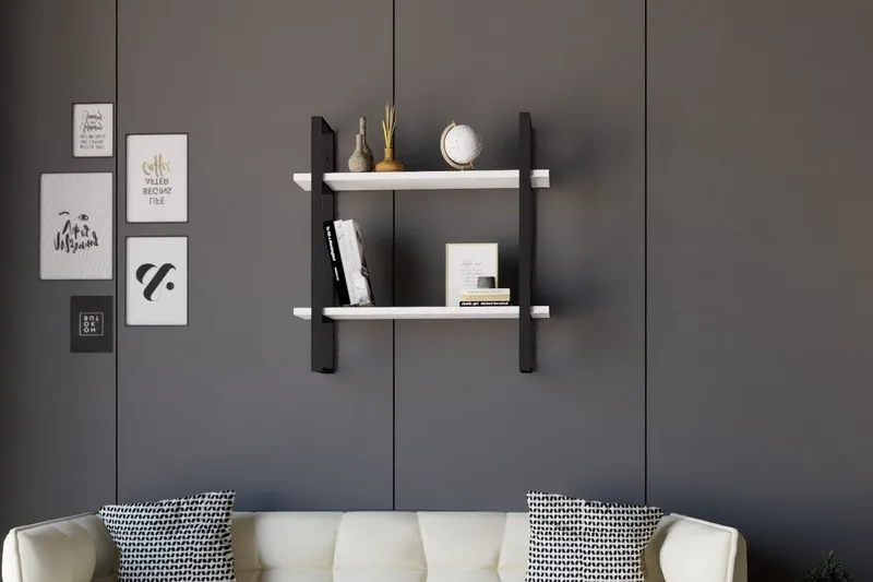 Seinähylly Zakkum 70x70 cm - Valkoinen - Säilytys - Hylly - Seinähylly