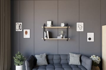 Seinähylly Zakkum 90x60 cm - Sininen - Säilytys - Hylly - Seinähylly