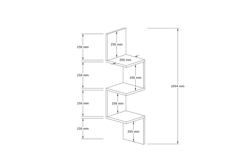 Seinähylly Zikazak 25x25 cm - Luonnonväri - Säilytys - Hylly - Seinähylly