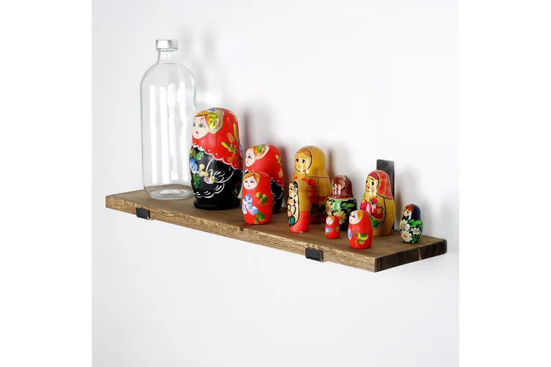 Seinähylly Paisleymae 60 cm - Musta/Pähkinä - Säilytys - Hylly - Seinähylly