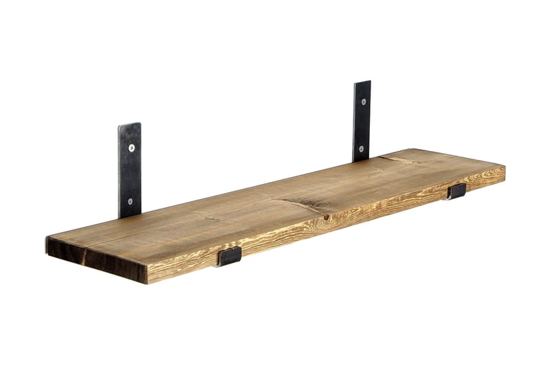 Seinähylly Paisleymae 60 cm, Musta/Pähkinä