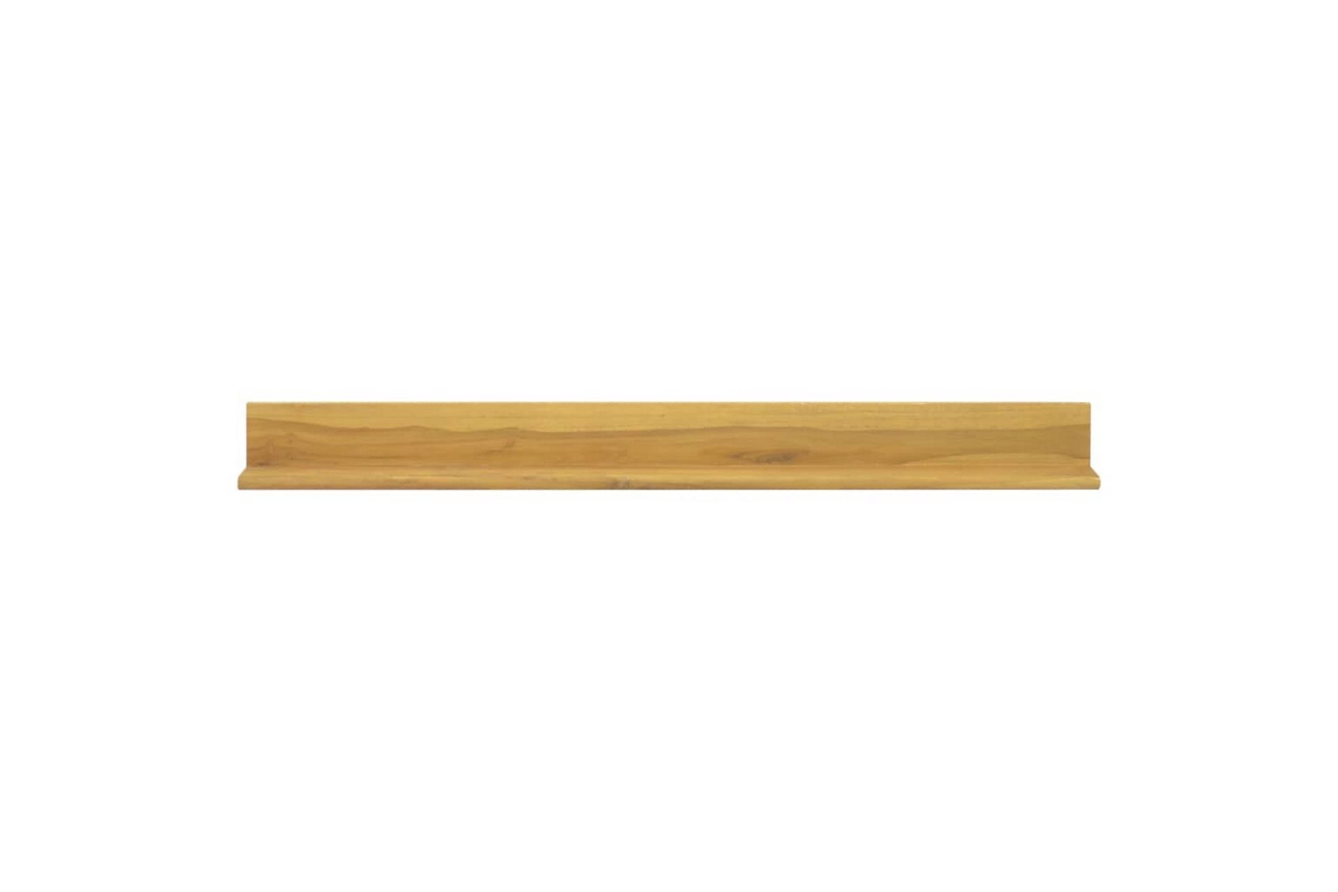 Seinähyllyt 2 kpl 110x10x10 cm täysi tiikki - Ruskea - Säilytys - Hylly - Seinähylly