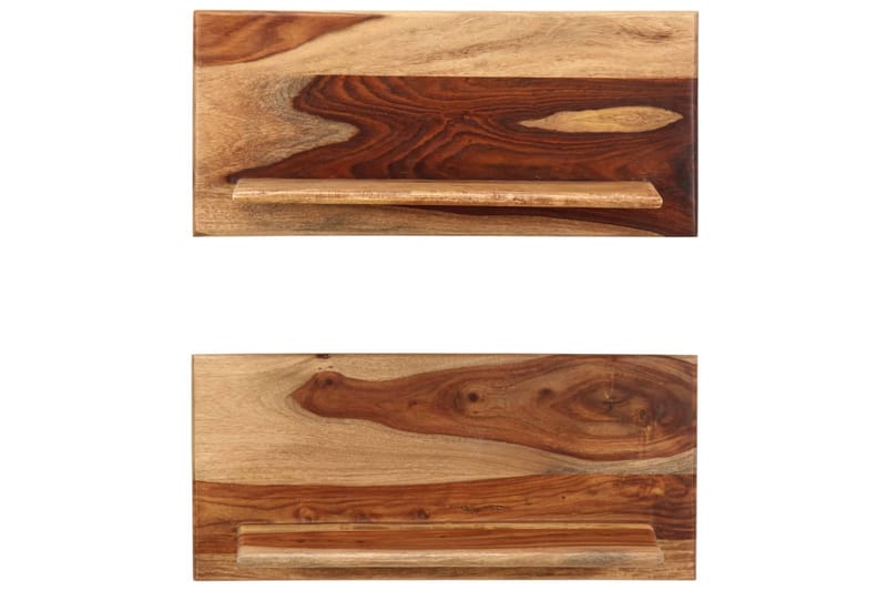 Seinähyllyt 2 kpl 58x26x20 cm seesampuu - Säilytys - Hylly - Seinähylly