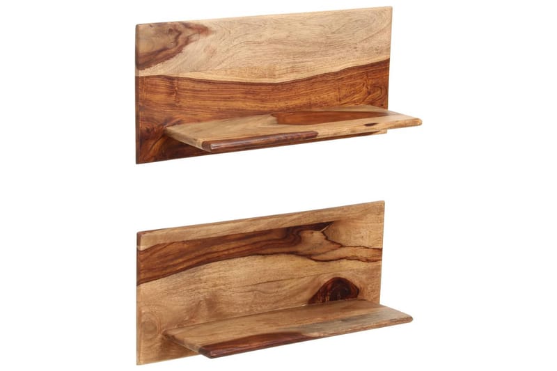 Seinähyllyt 2 kpl 58x26x20 cm seesampuu - Säilytys - Hylly - Seinähylly