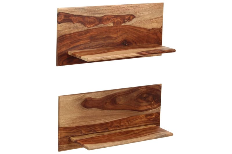 Seinähyllyt 2 kpl 58x26x20 cm seesampuu - Säilytys - Hylly - Seinähylly