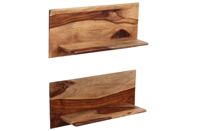 Seinähyllyt 2 kpl 58x26x20 cm seesampuu - Säilytys - Hylly - Seinähylly